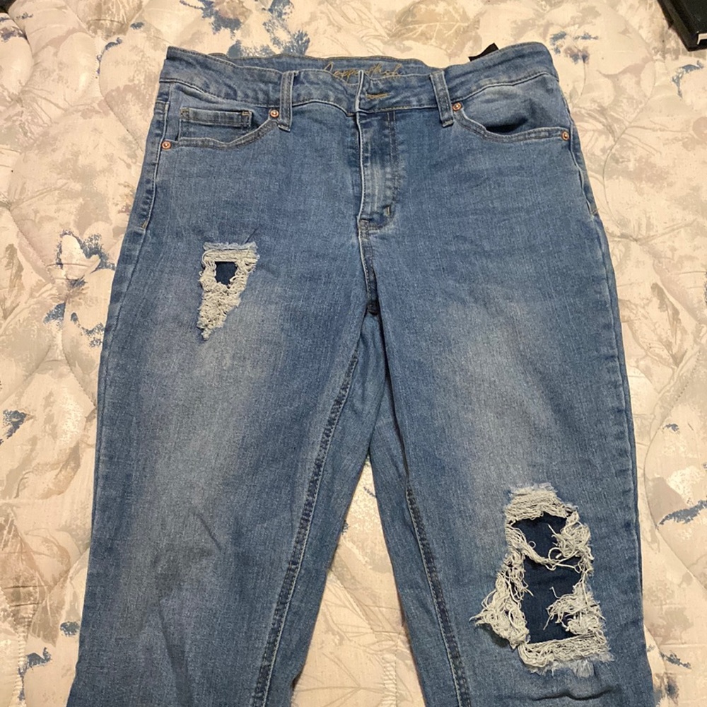 High rise skinny jeans